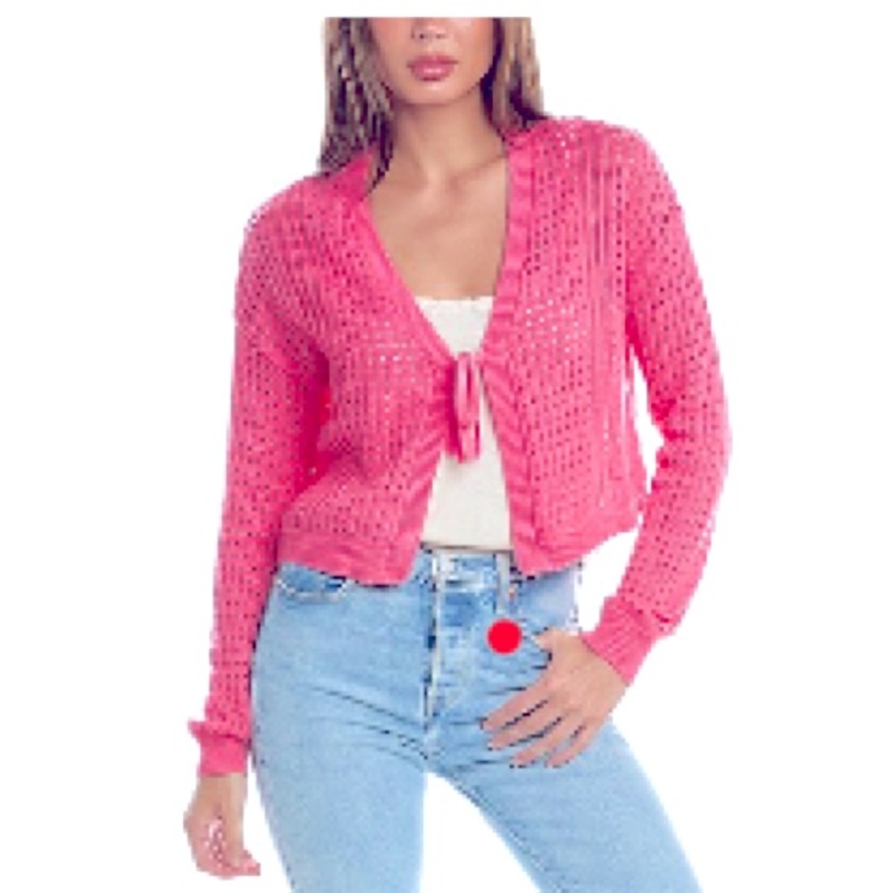 NWT Crochet sweater cardigan